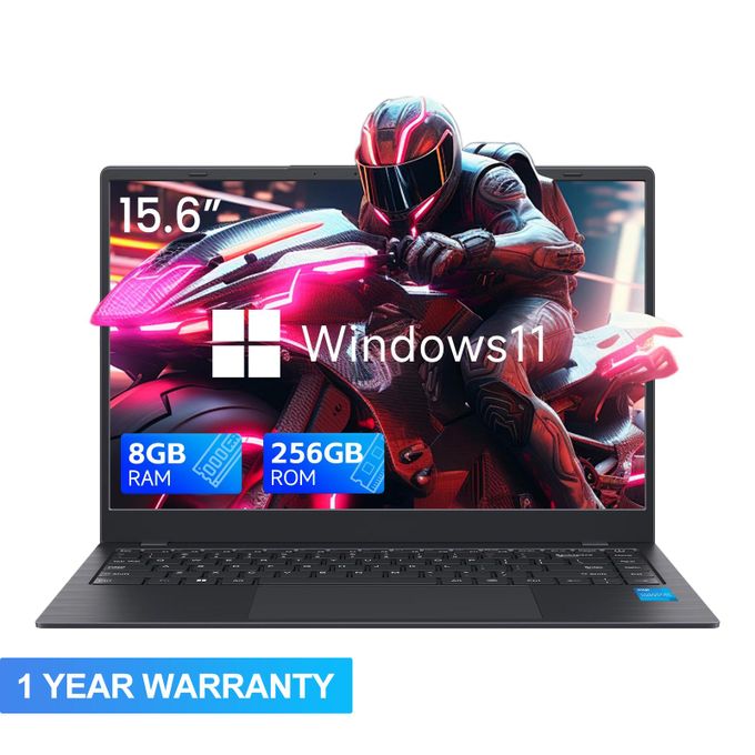 Blueing 15.6" Laptop J4125 8GB+256GB SSD Student Portable Computer - Black