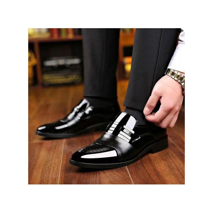 Amazing Men Fashion British Business Leather Shoes - Black