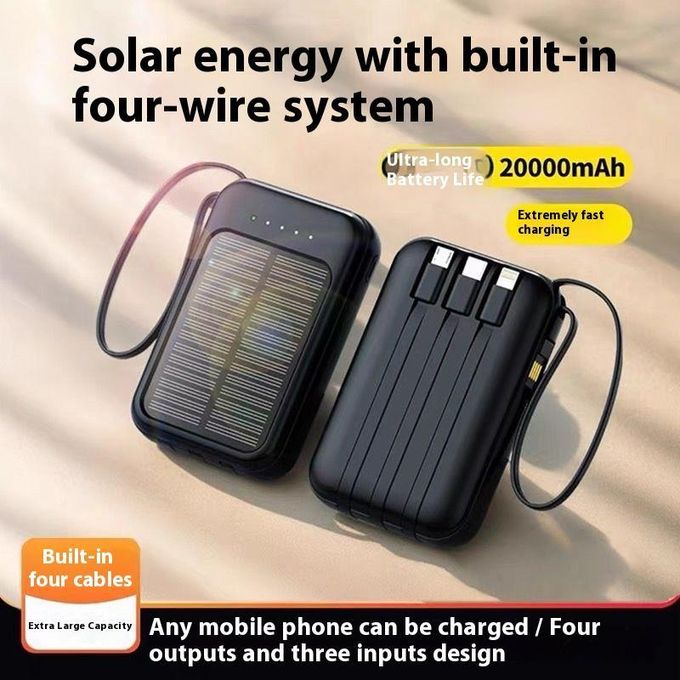 20,000 Solar Power Bank – Ultra-Long Battery Life & Fast Charging