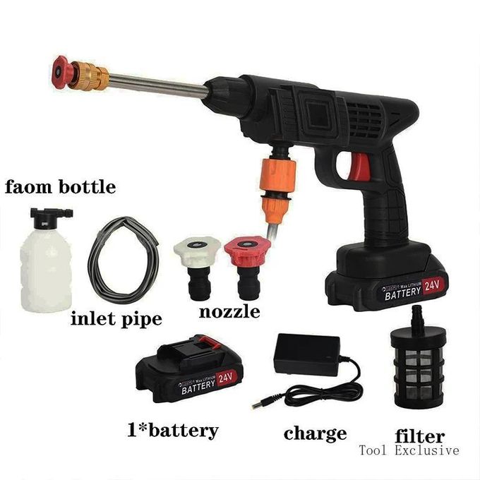 24V Electric High Pressure Washer Rechargeable Car Wash Spray Gun