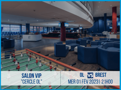 Lyon vs Brest au salon VIP "Cercle OL"