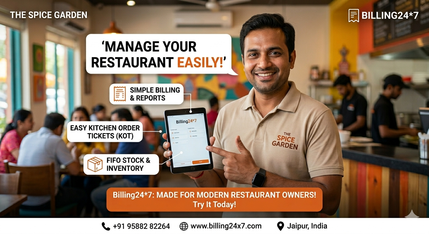 Take Control of Your Restaurant: Meet Billing24x7 – The Smart, Affordable Choice!