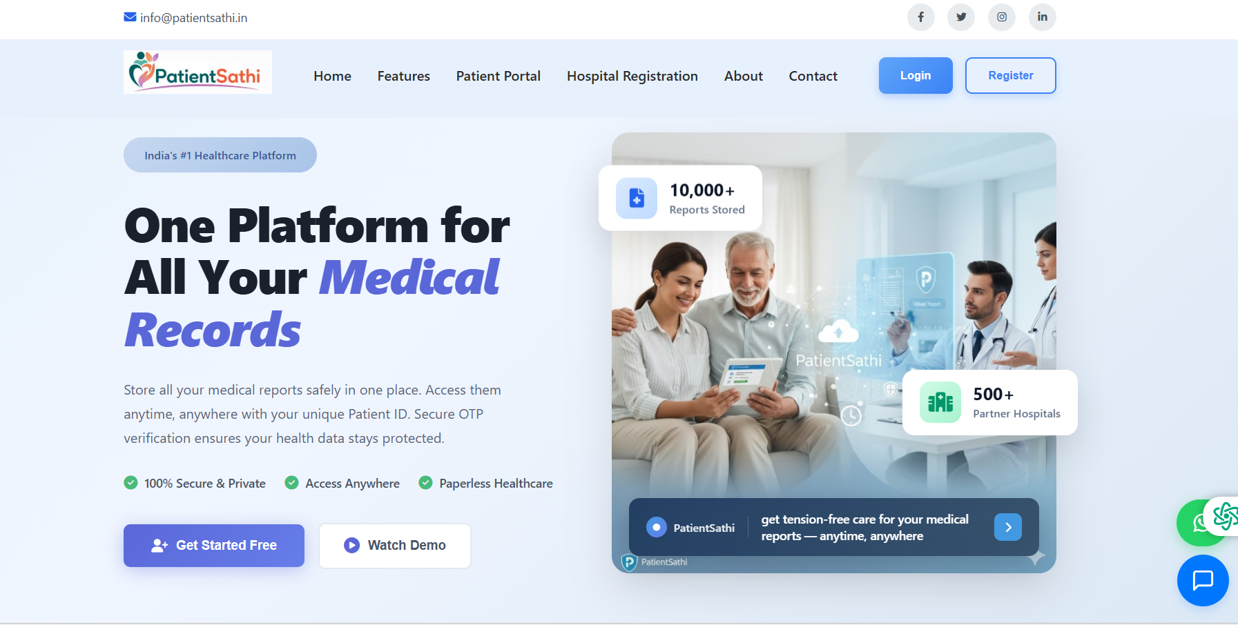 PatientSathi – Digital Healthcare Platform