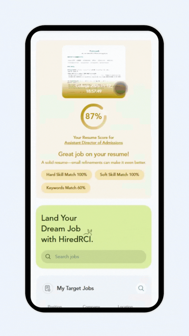 5. Stay organized with the Job Search Dashboard.