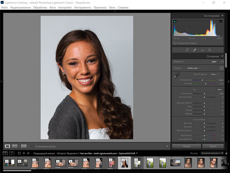 Lightroom панель разработки