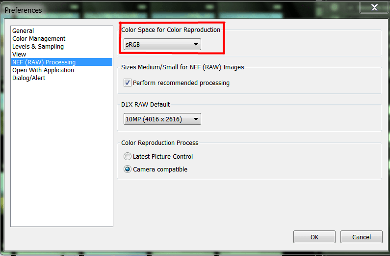 Указываем цветовой профиль, тот с которым вы обычно работаете. Если не знаете какой, то посмотрите в свойствах экрана , или в настройках вашого фотошопа