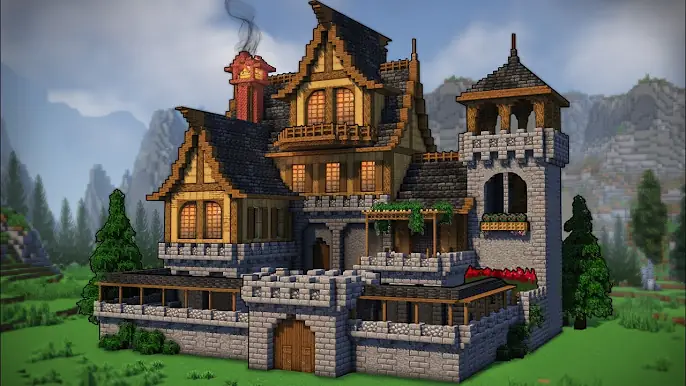 Minecraft: How To Build A Medieval Castle Base | Tutorial 1