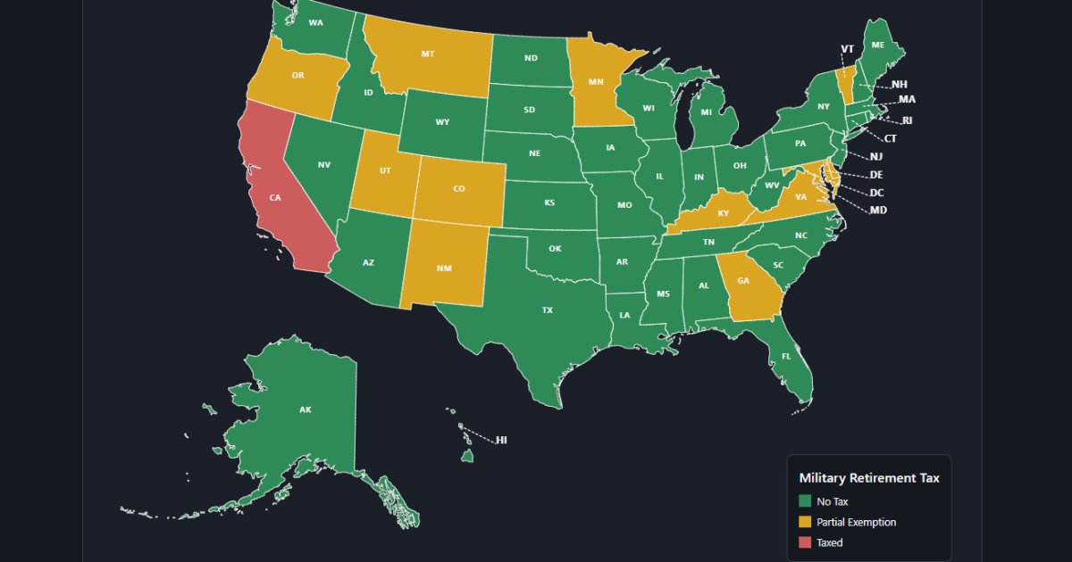 Introducing the U.S. State Military Benefits Map