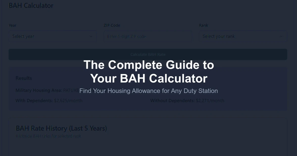 The Complete Guide to the BAH Calculator: Find Your Housing Allowance