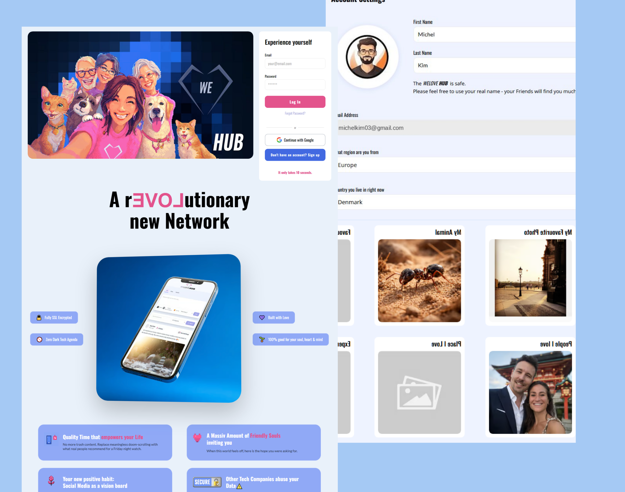 WeLoveHub - Custom Social Network