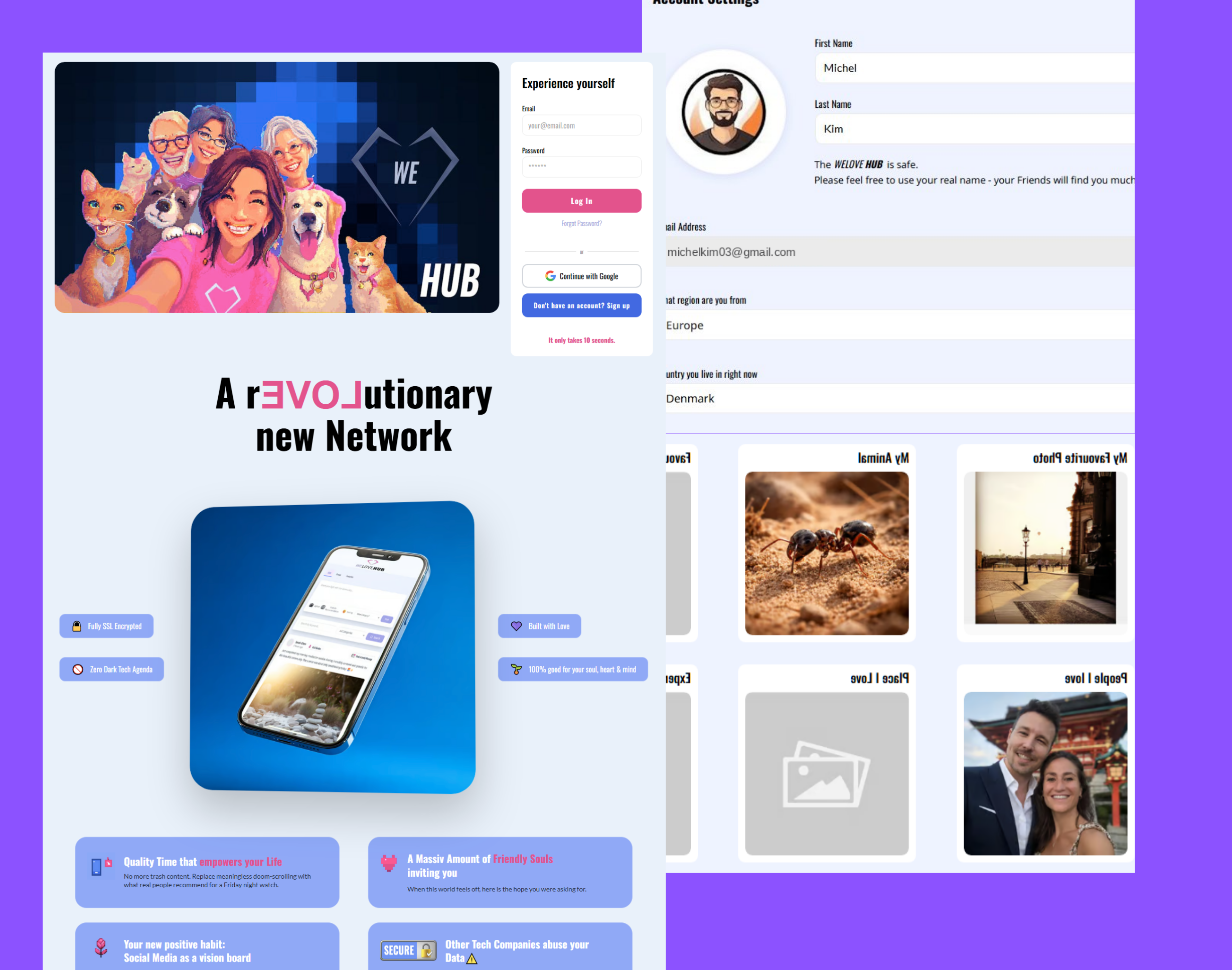 WeLoveHub - Custom Social Network