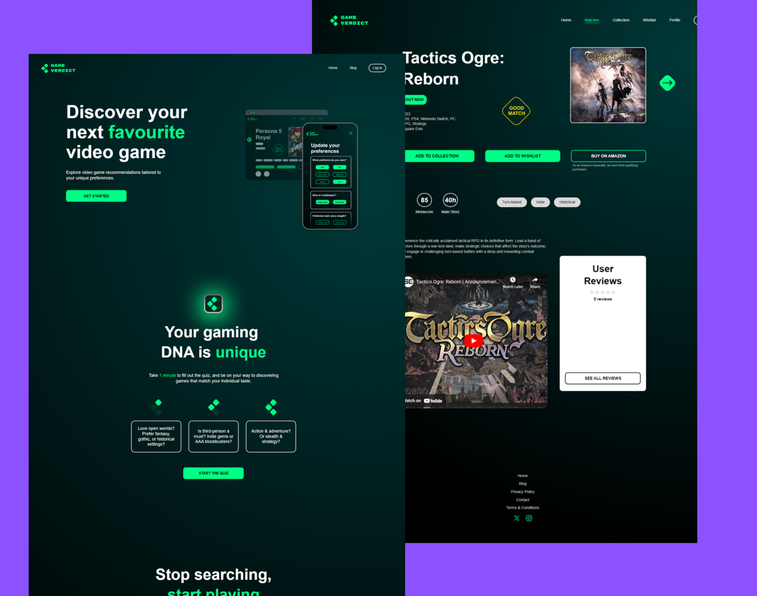 GameVerdict – Game Discovery App