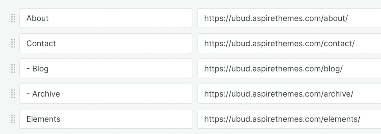 Ghost dropdown navigation menu