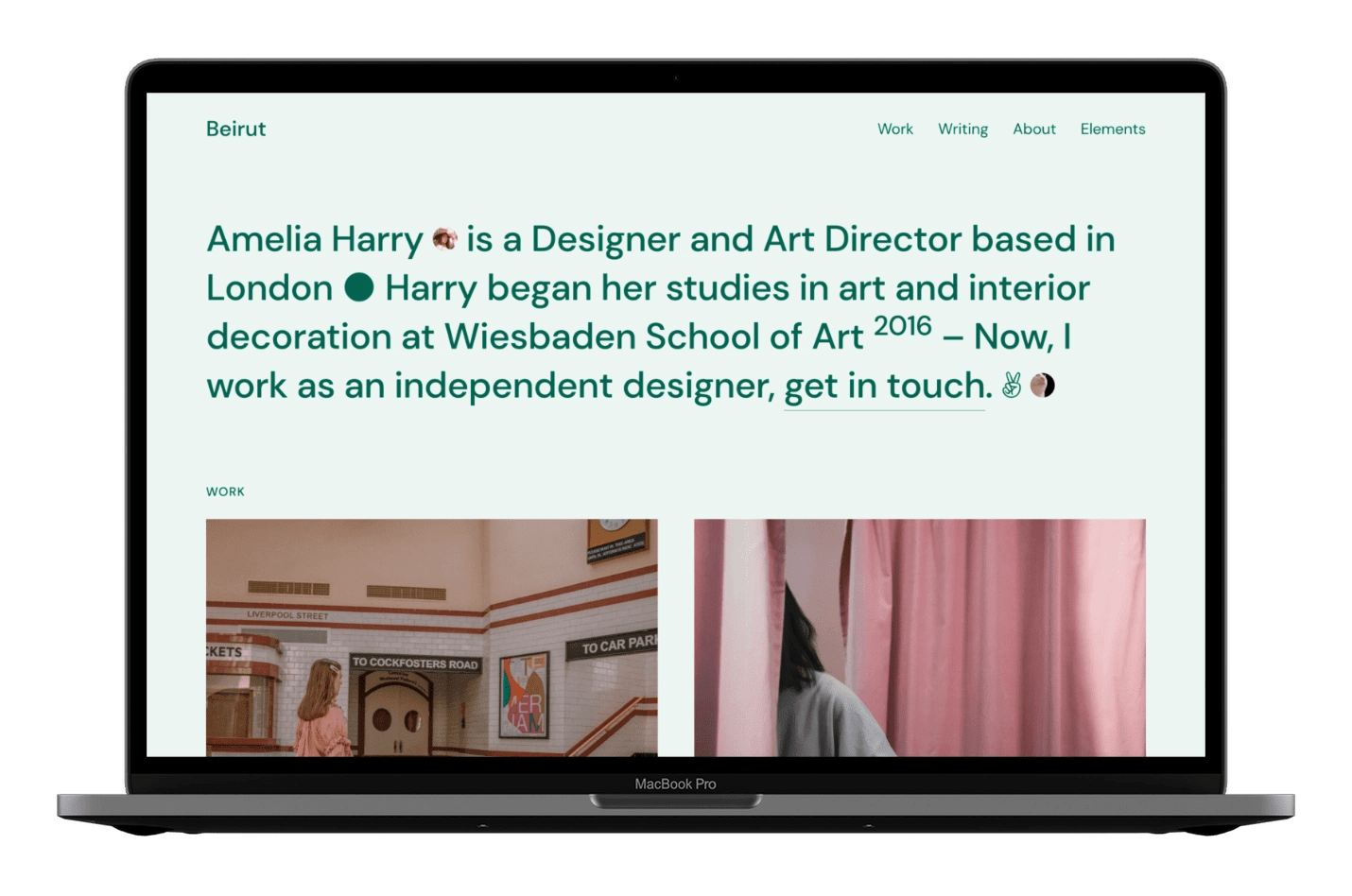 Beirut Ghost CMS Theme Color Scheme Green