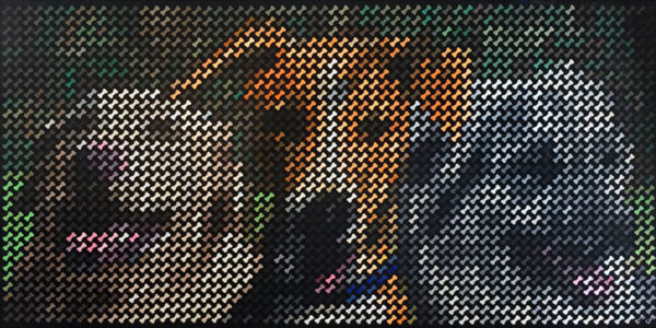 3 amigos pixel painting