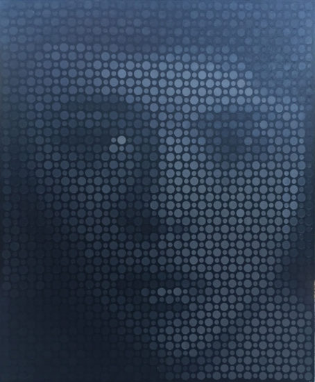 Forlorn, op art painting by Justin Blayney