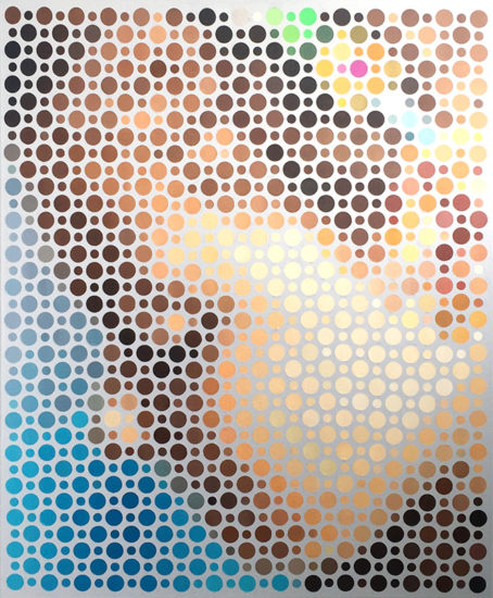 Hailey, op art painting by Justin Blayney
