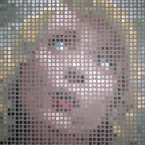 engineered beauty, op art painting by Justin Blayney