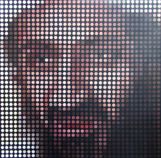 Best Supporting Actor, op art painting by Justin Blayney