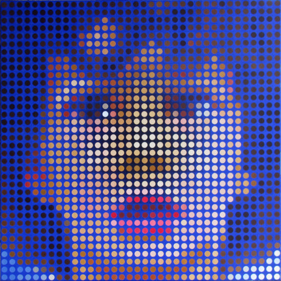 Wonder, op art painting by Justin Blayney