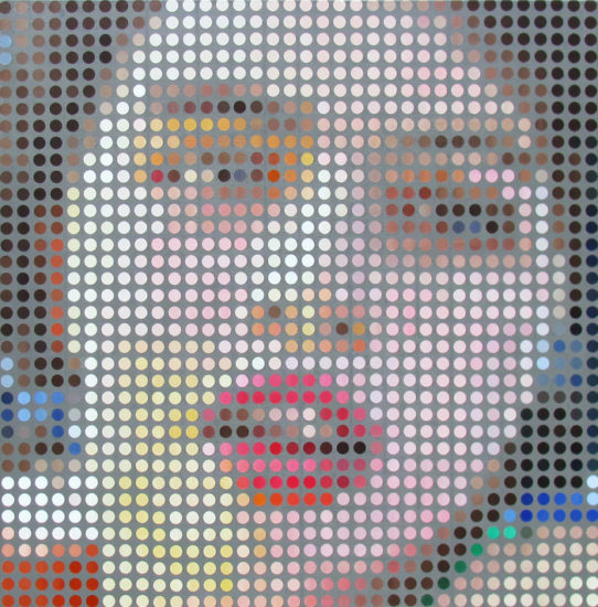 At Ease, op art painting by Justin Blayney
