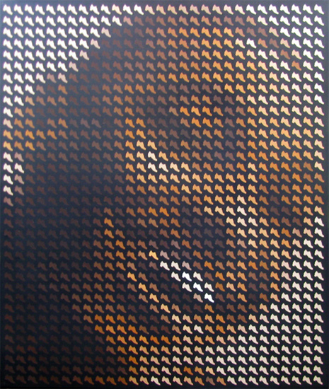 swing king, op art painting by Justin Blayney