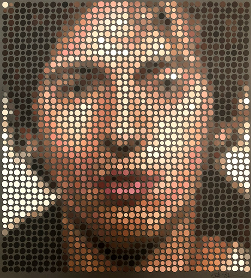 Justin Blayney pixel portrait of The Boss(Bruce Springsteen)