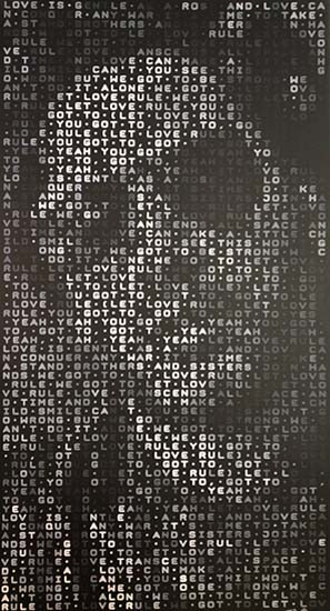 Let Love Rule Lenny Kravitz pixel painting