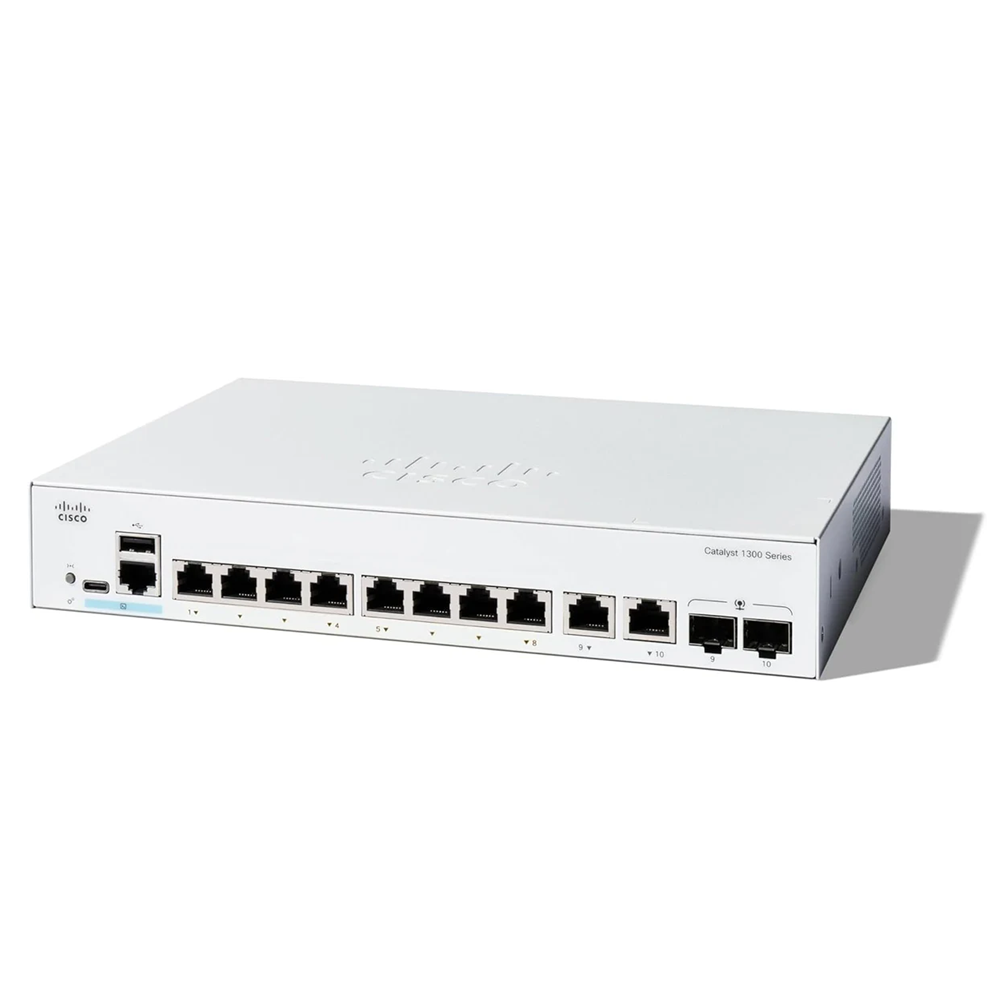 CISCO-C1300-8T-E-2G - C1300-8T-E-2G Catalyst 1300 8-port GE, Ext PS, 2x1G Combo