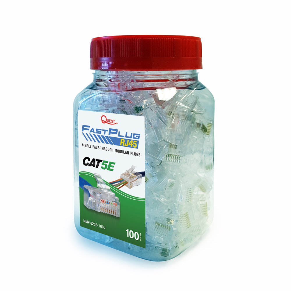 Q-NMP-8255-100J - NMP-8255-100J CONECTOR MODULAR RJ45 CAT5E 8P8C FAST-PLUG