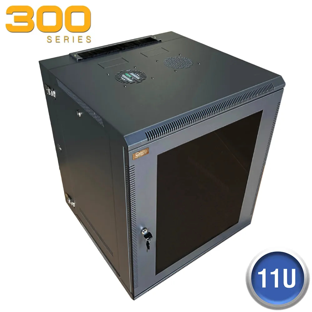 Q-WM3019-11-02 - WM3019-11-02   GABINETE DE PARED 11RMS 20.5 X 22 PULG  NEGRO QUEST