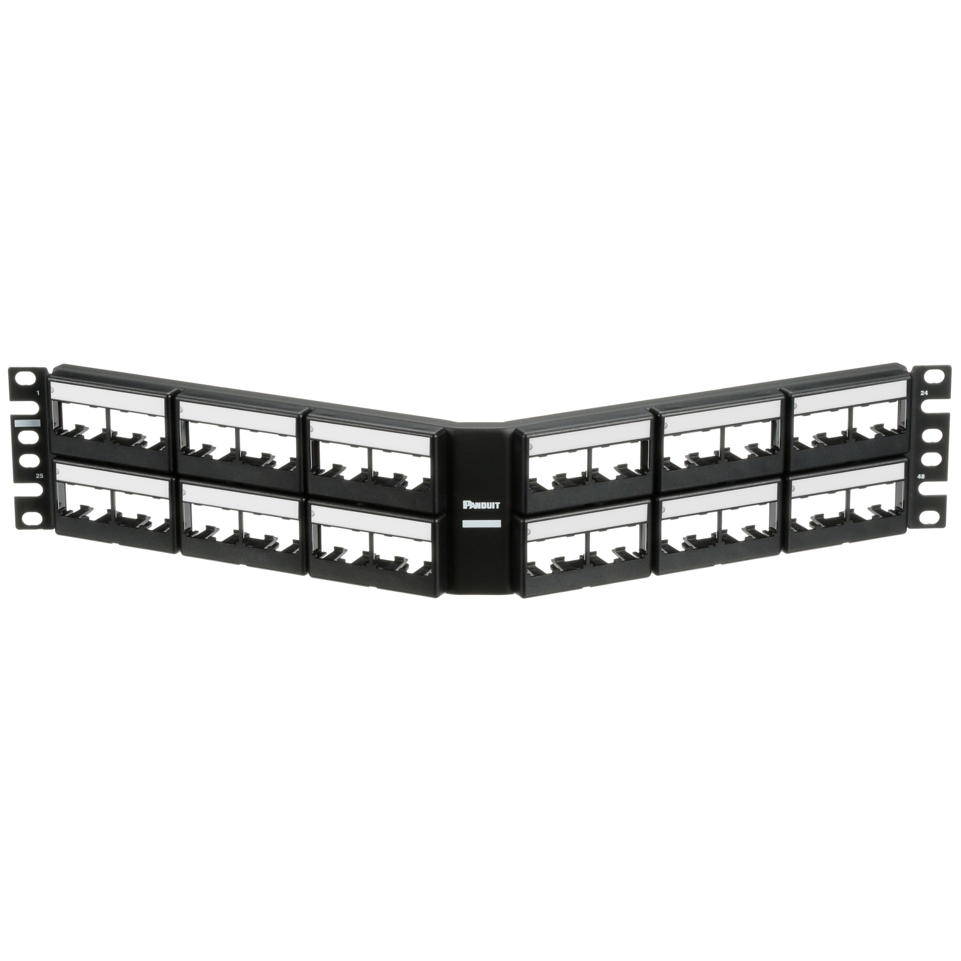 PAND-CPPLA48WBLY - CPPLA48WBLY PATCH PANEL ANGULAR 48 PUERTOS NEGRO MODULAR DES