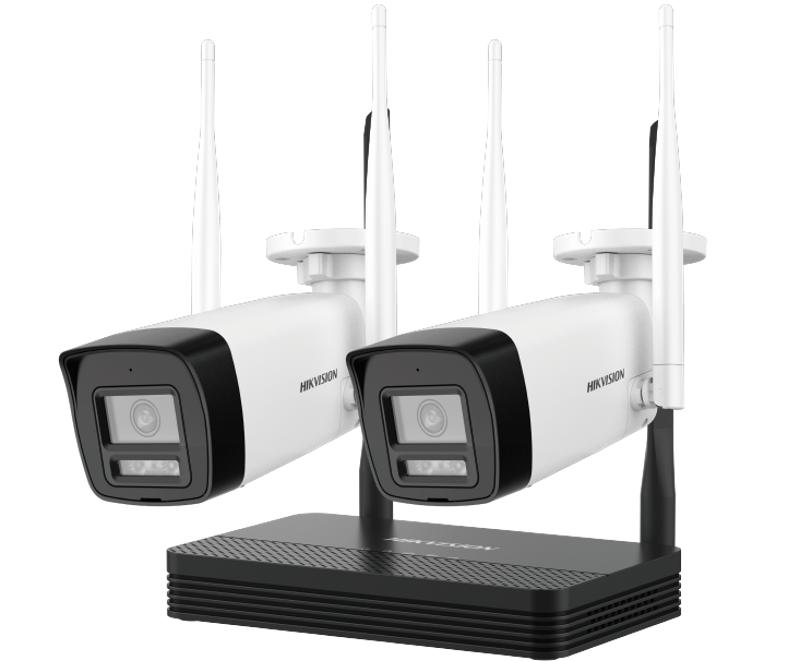 HIK-NKS422W0H - NKS422W0H KIT IP WIFI 2MP 1 NVS 4 CANALES + 2 CAMARAS TIPO BALA IR 20M IP67 CON AUDIO 
