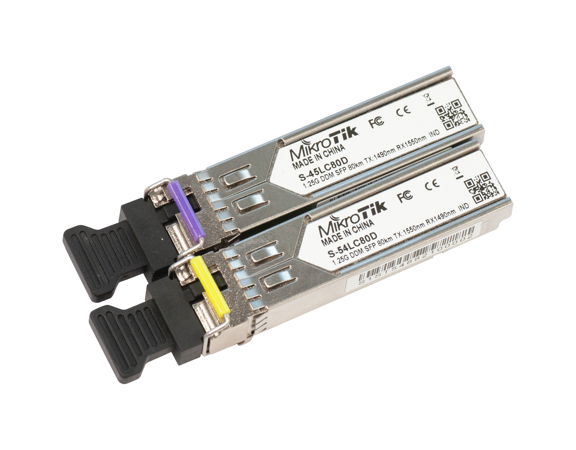MI-S-4554LC80D - S-4554LC80D PAR MODULO SFP MONOMODO LC 1.25Gb/s  80KM, MIKROTIK