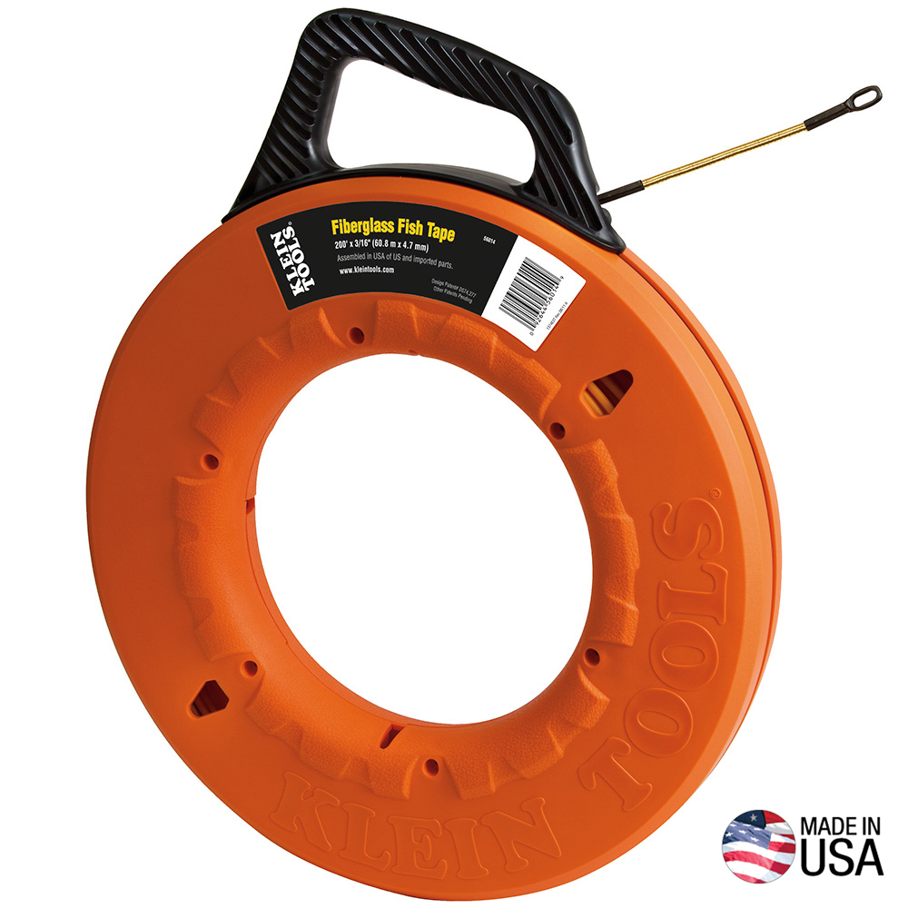 KLEIN-56014 - 56014 HERRAMIENTA GUÍA DE FIBRA DE VIDRIO 200FT CON PUNTA HELICOIDAL MARCADA CON LÁSER