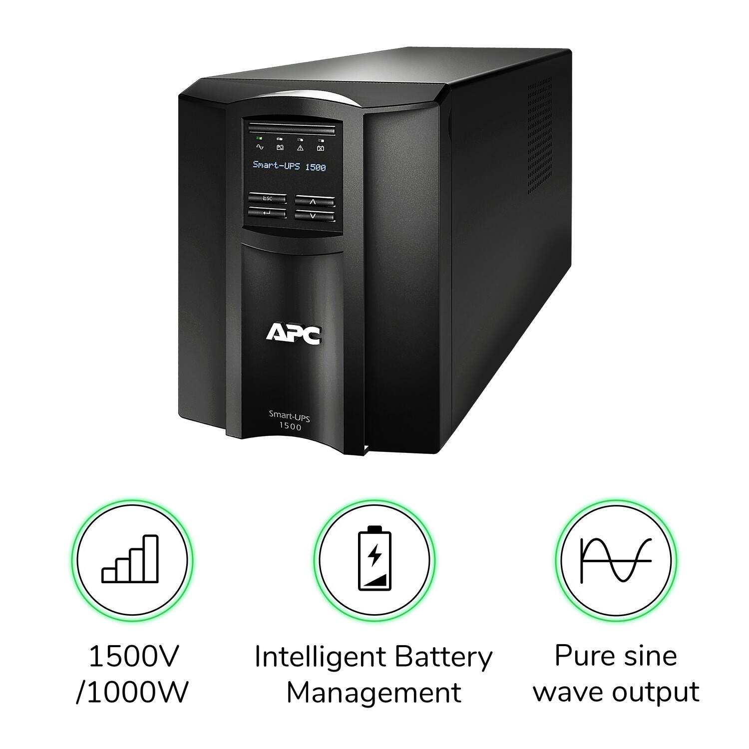 APC-SMT1500C - SMT1500C SMART-UPS 15000VA/120V 120V, (8) NEMA 5-15R C/LCD + SMARTCONNECT, EN TORRE APC