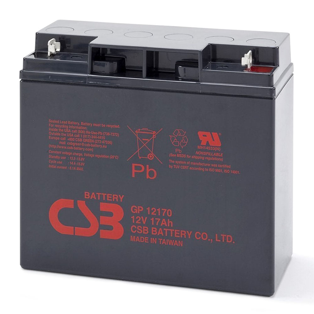 CSB-GP12170B1B - GP12170B1B BATERIA 12V 17AMP VRLA LIBRE DE MANTENIMIENTO, CSB