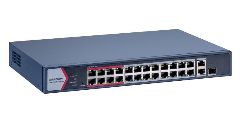 HIK-DS-3E1326P-EI-M - DS-3E1326P-EI/M SWITCH NO ADMINISTRABLE 24 PTS 10/100 POE 250W 8 PTS A 300 METROS HPP Cloud HIKVISION