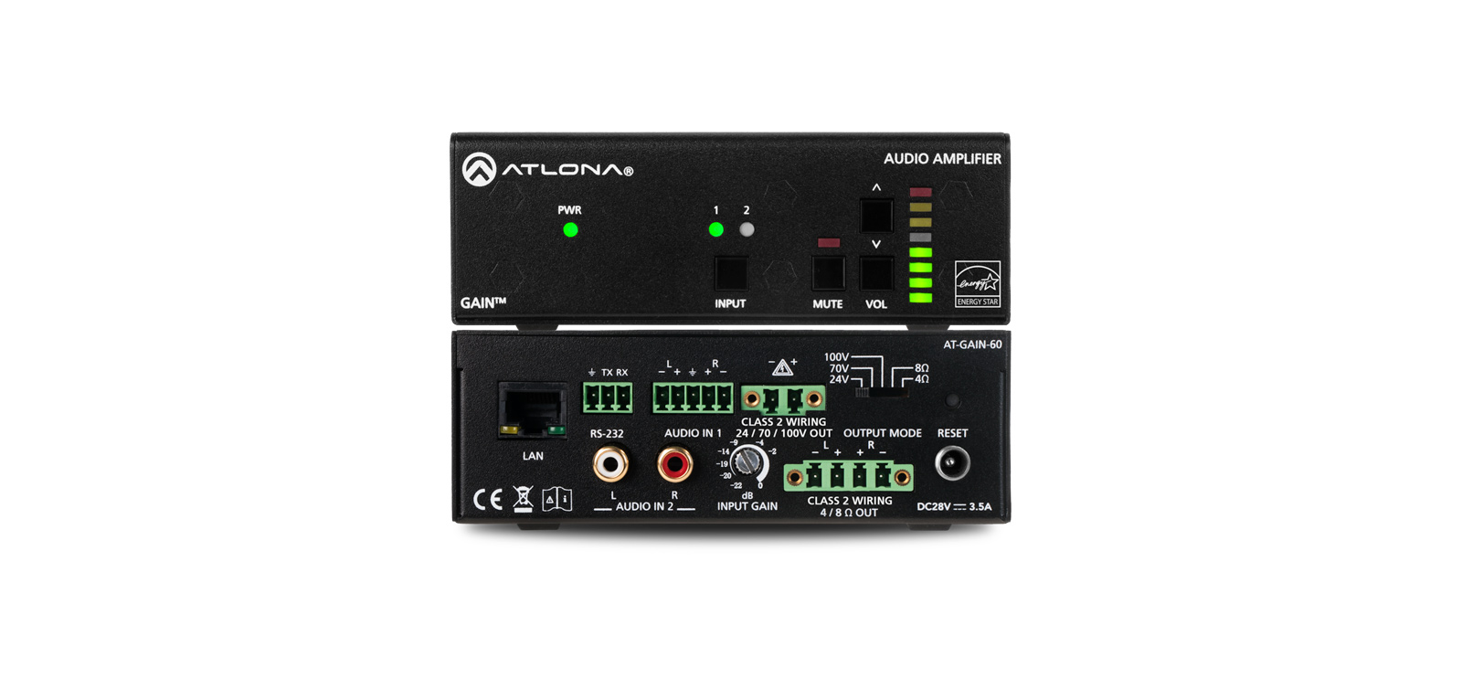 ATL-GAIN-60 - GAIN-60 AMPLIFICADOR DE ESTEREO - 60W ATLONA
