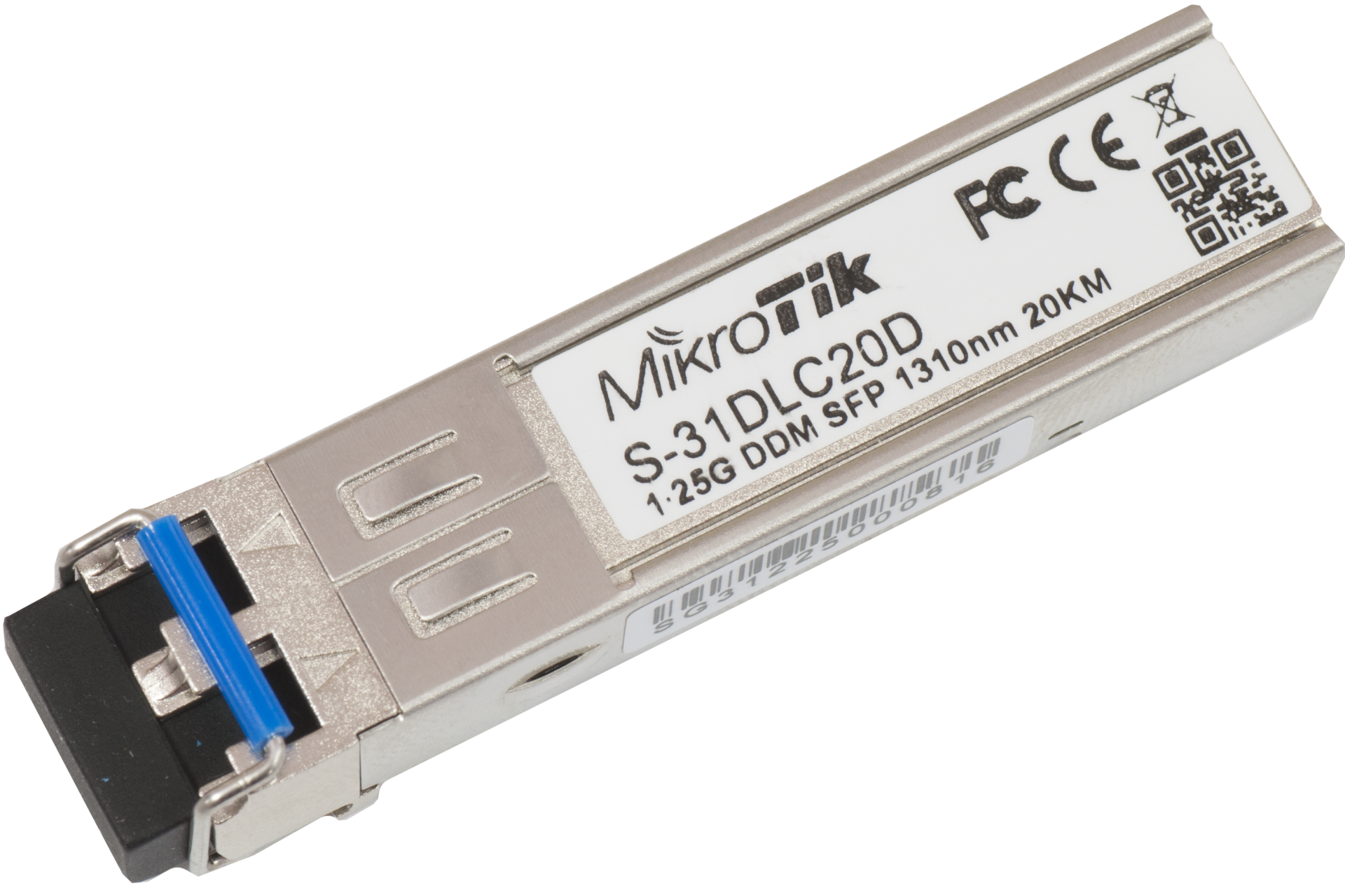 MI-S-31DLC20D - S-31DLC20D MODULO SFP MONOMODO LC DUPLEX 20KM 1310NM, MIKROTIK
