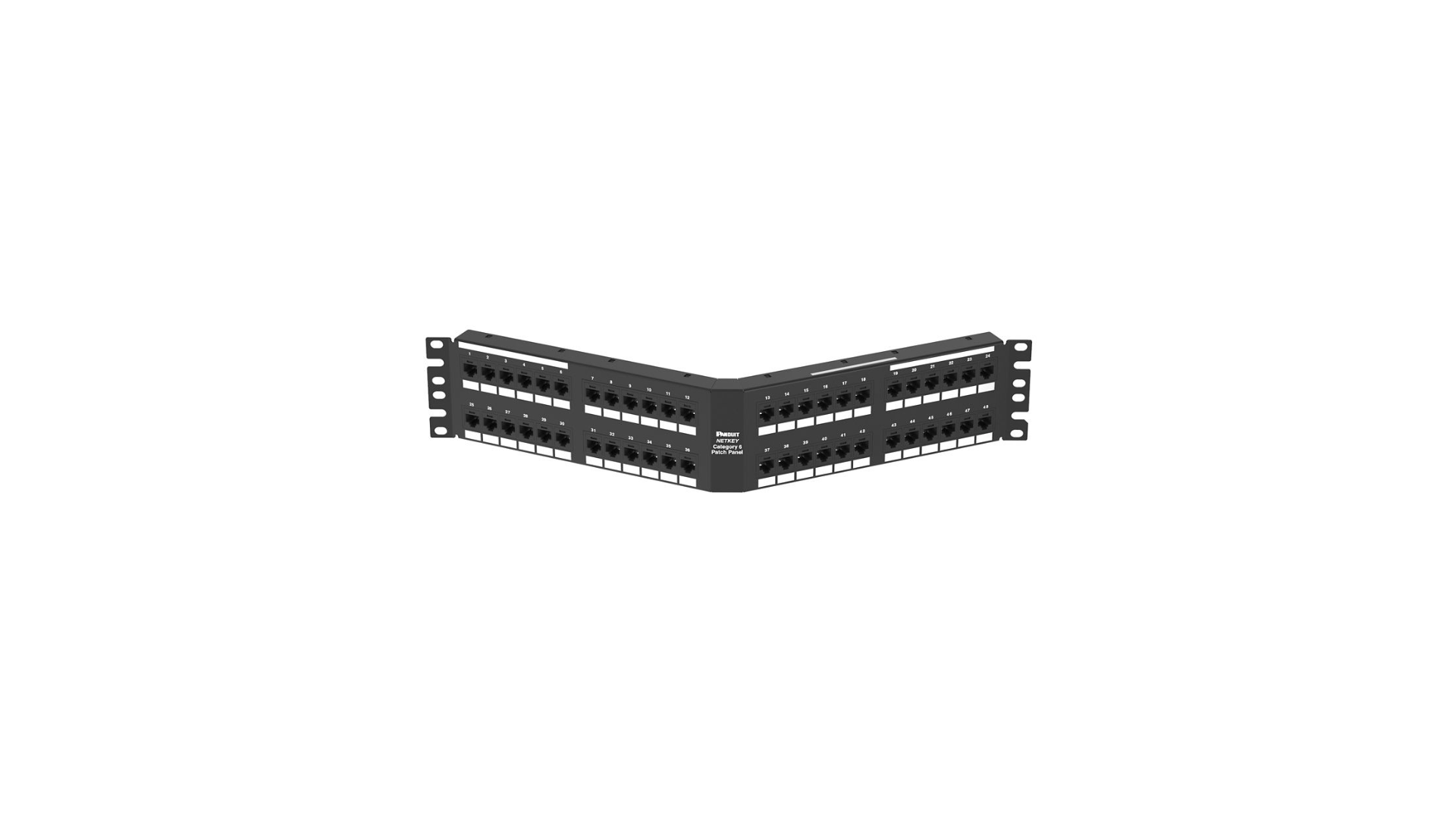 PAND-NKA6PPG48Y - NKA6PPG48Y PANEL DE CONEXION 48 PUERTOS CAT.6 2RU ANGULADO