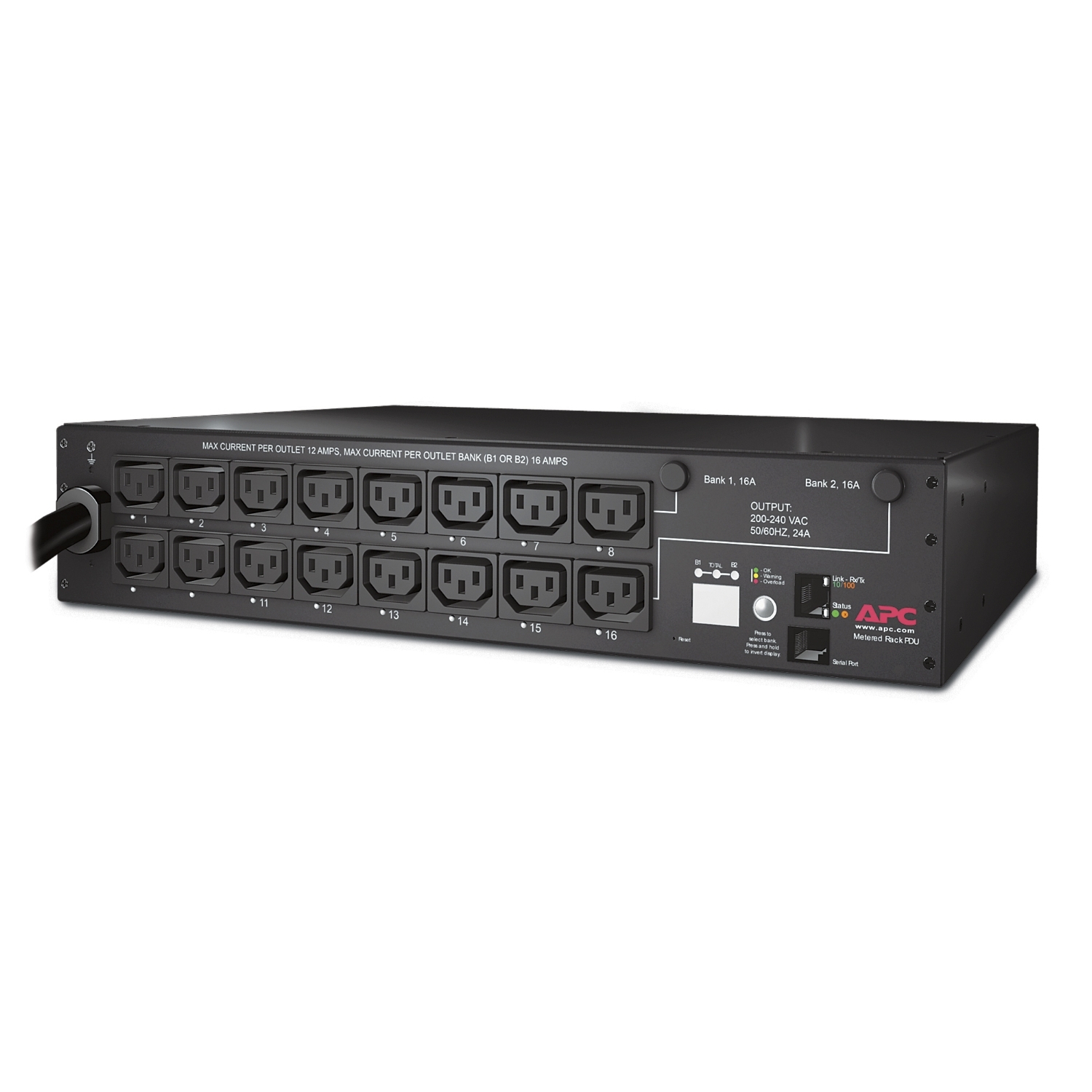 APC - AP7911B - APC AP7911B PDU Switched 2U 30A 208V 16xC13 | Power Rack