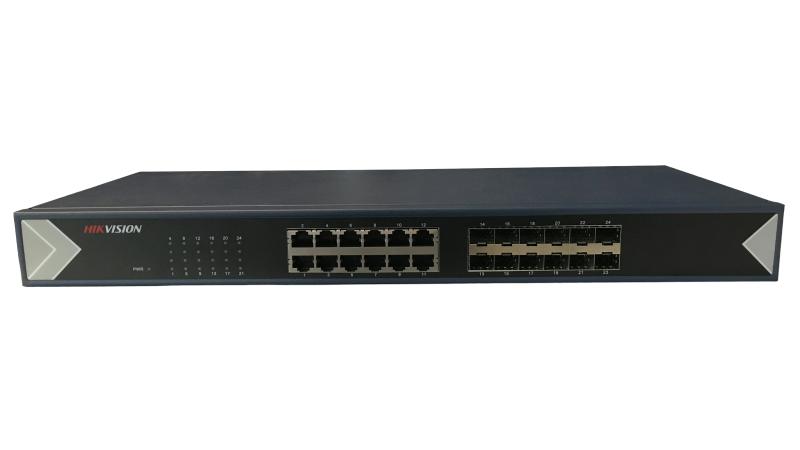 HIK-DS-3E0524TF(O-STD) - HIK-DS-3E0524TF(O-STD) SWITCH NO ADMINISTRABLE 12 PTS 10/100/1000 + 12 PTS SFP METAL DE RACK HIKVISION