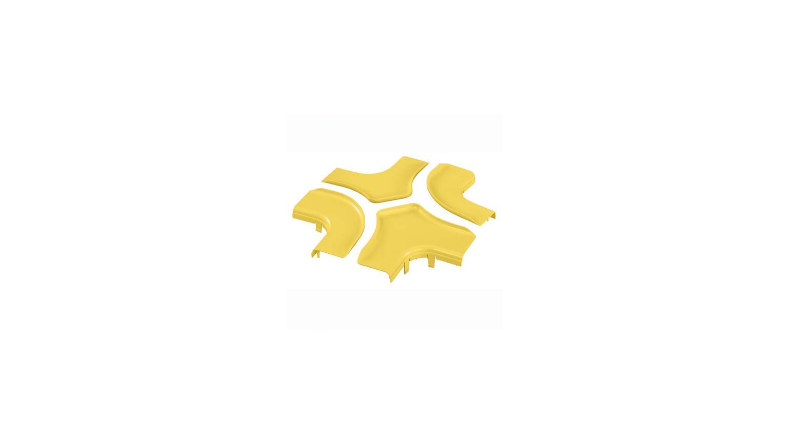 PAND- ?FRFWCSC6LYL - FRFWCSC6LYL FiberRunner� Cubierta con divisi�n cruzada de 4 v�as