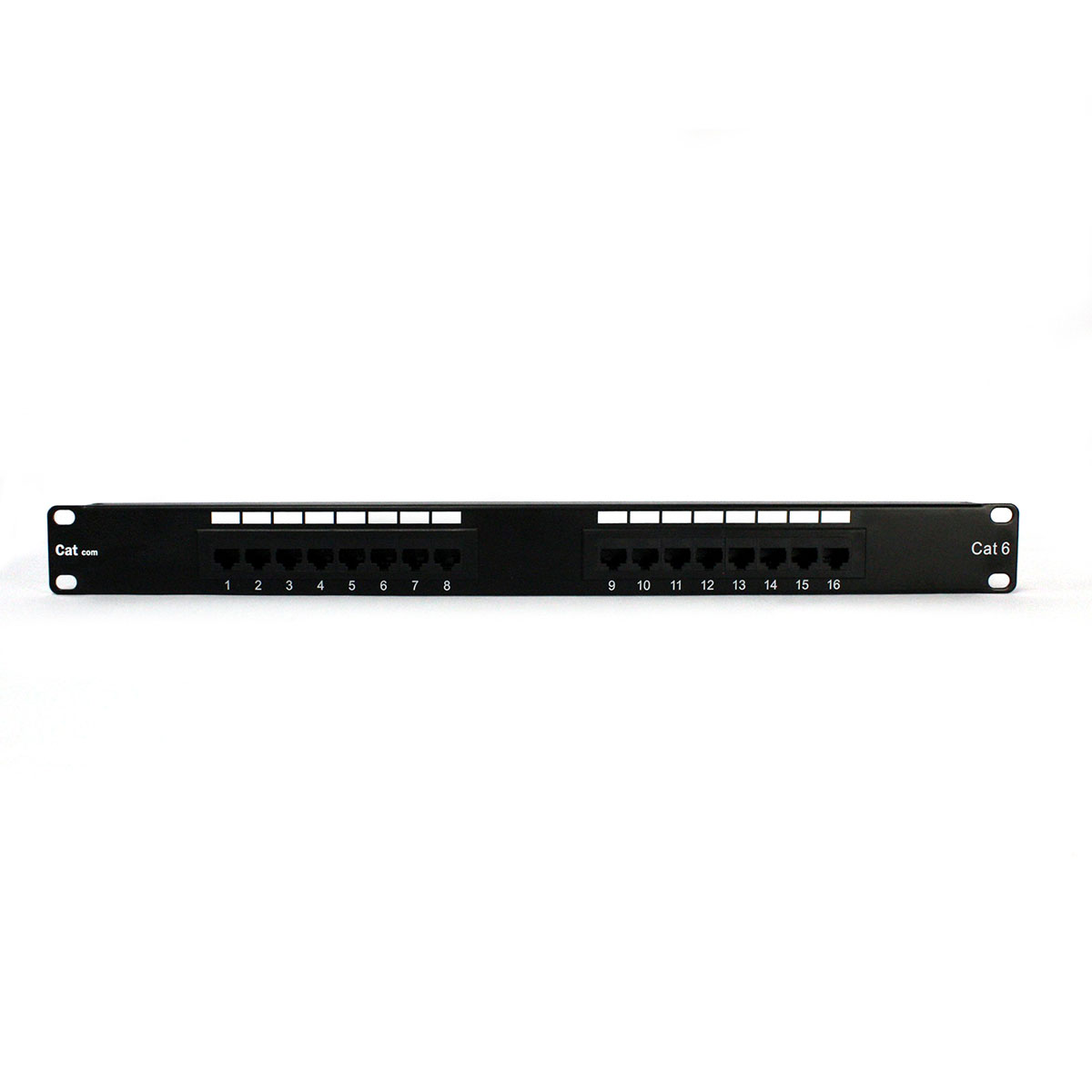 CAT-PP6016 - PP6016 PATCH PANEL CAT6 16 PUERTOS, BLOCK 110 C/BARRA DE ALIVIO, CATCOM