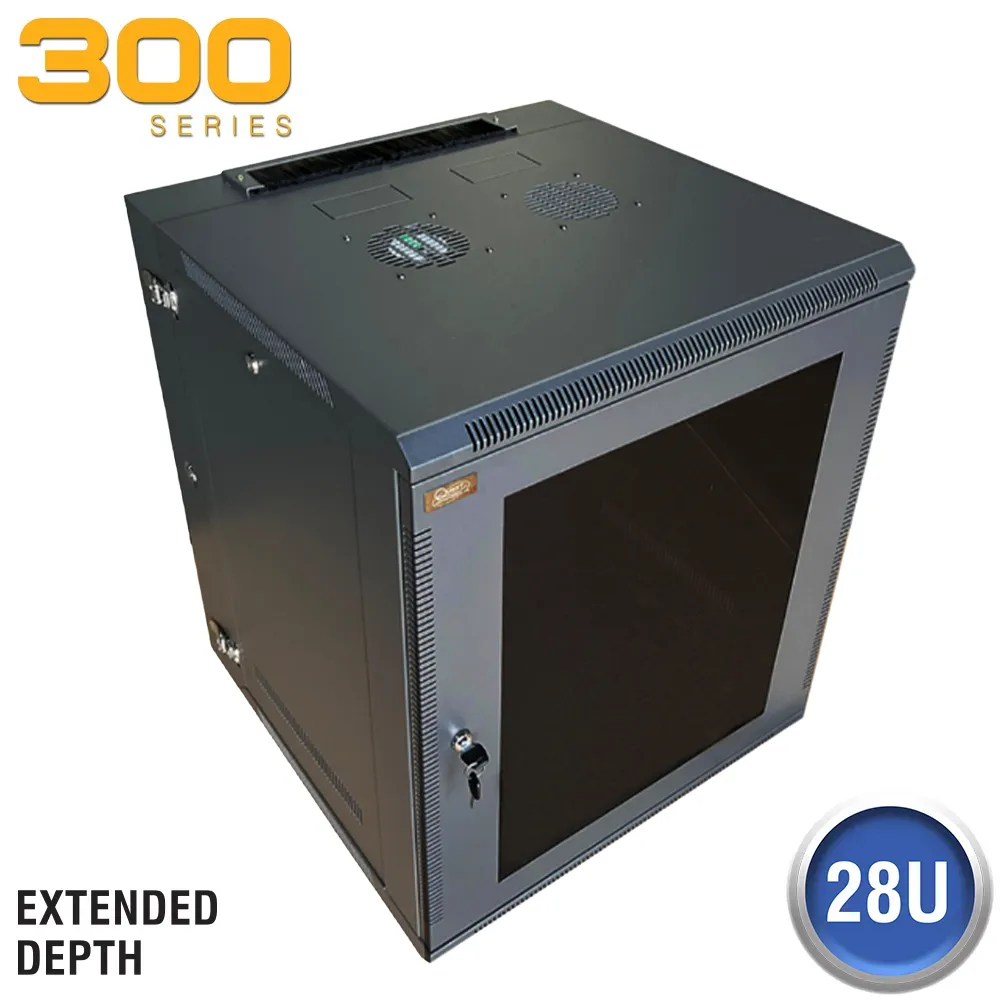 Q-WM3019-28-02D - WM3019-28-02D GABINETE DE PARED 28RMS 20.5X30.5" NEGRO QUEST