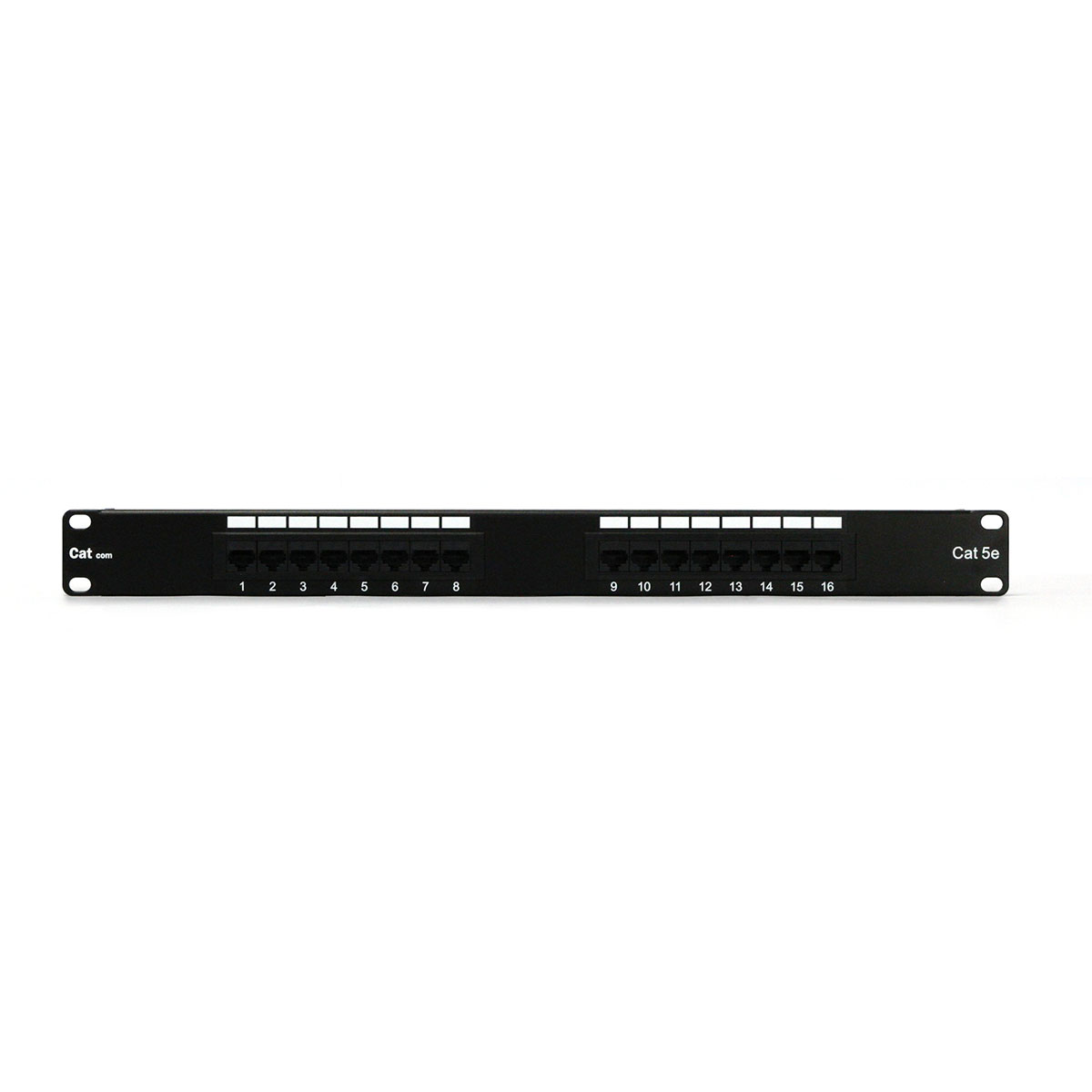 CAT-PP5016 - PP5016 PATCH PANEL CAT5E 16 PUERTOS, BLOCK 110 C/BARRA DE ALIVIO, CATCOM