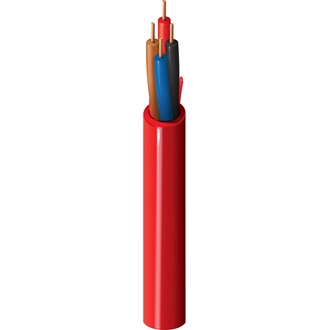 BEL-5322UL-0021000 - 5322UL-0021000 CABLE P/ALARMAS DE INCENDIO 4 HILOS SÓLID/18AWG S/BLINDAJE RISER ROJO C/RIPCORD BELDEN