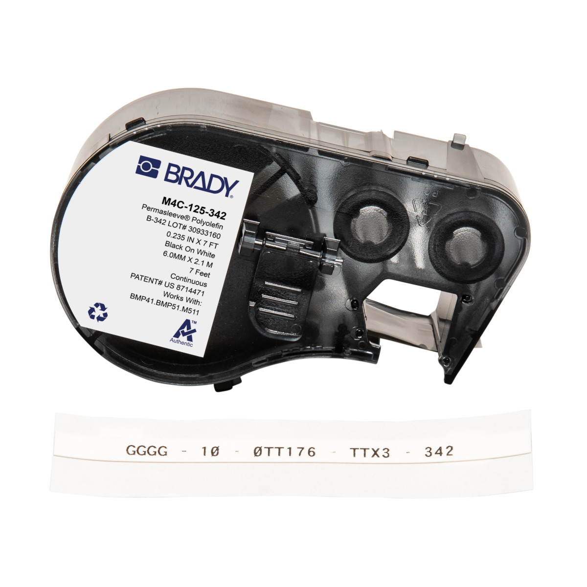 BR-M4C-125-342 - Brady PermaSleeve B-342, Termocontráctil M4/M5, 3.2mm