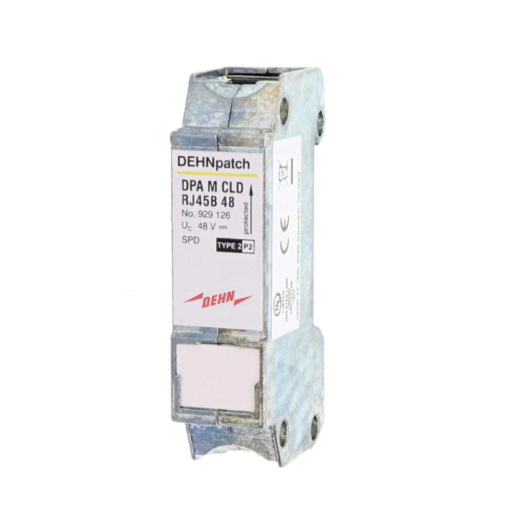 DEHN-929126 - 929126 SUPRESOR DE PICOS EN RIEL DIN PARA RJ45 CAT. 5E CLASE D HASTA 100MHZ CON POE